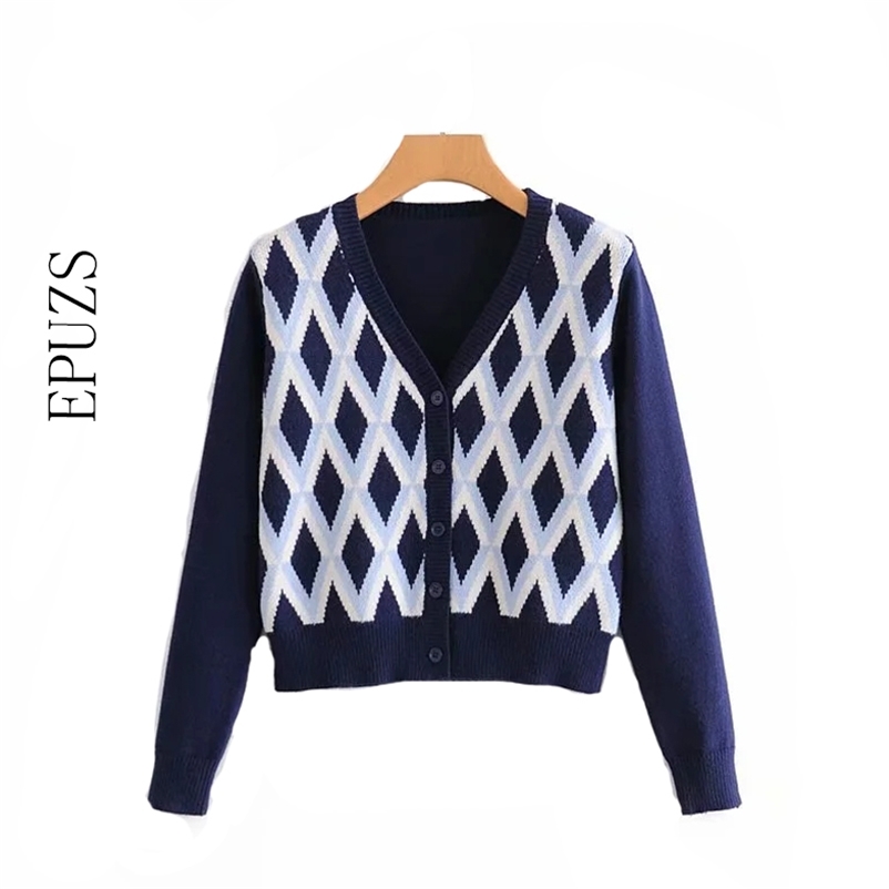 Vintage blue plaid Cardigan women cute Sweater Fashion Long Sleeve knitted sweater casual knit 210521, Black red
Vintage blue plaid Cardigan women cute Sweater Fashion Long Sleeve knitted sweater casual knit 210521, Black red