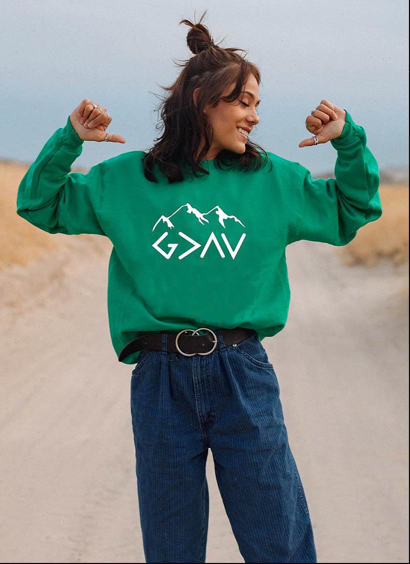 god is greater than women hoodie my highs and lows arrival funny casual 100%cotton faith inspirational mountains clothes, Black
god is greater than women hoodie my highs and lows arrival funny casual 100%cotton faith inspirational mountains clothes, Black
