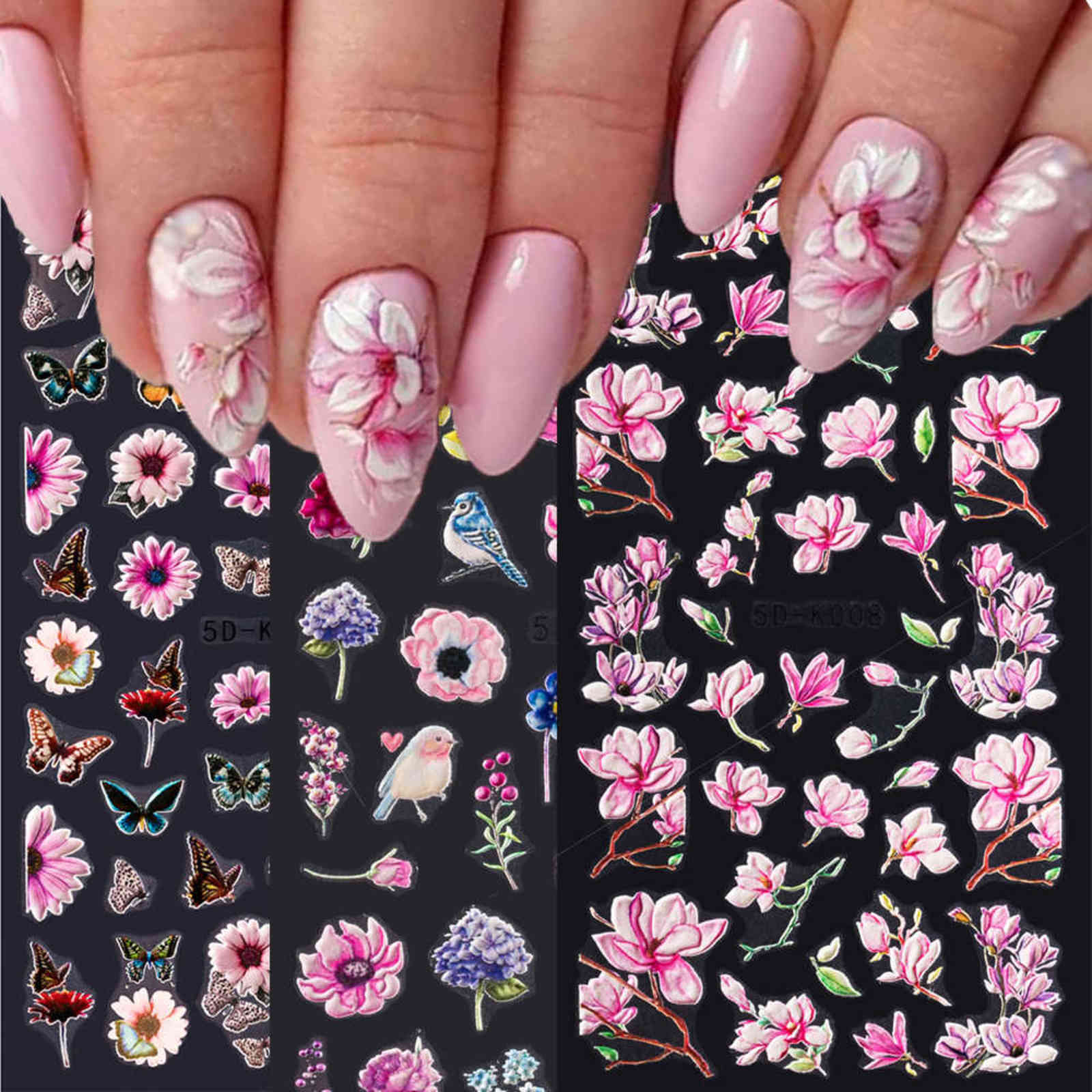 10pc 1Sheet 5D Embossed Nail Sticker Colorful Flower With Textured Water Slider Water Decal Nail Art Self Adhesive DIY Decal Sticker Y1125
10pc 1Sheet 5D Embossed Nail Sticker Colorful Flower With Textured Water Slider Water Decal Nail Art Self Adhesive DIY Decal Sticker Y1125