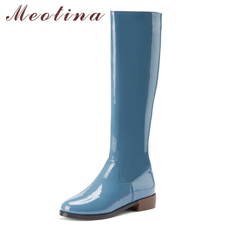Meotina Winter Knee High Boots Women Natural Genuine Leather Flat Riding Boots Patent Leather Zipper Shoes Female Autumn Size 39 210608, Black
Meotina Winter Knee High Boots Women Natural Genuine Leather Flat Riding Boots Patent Leather Zipper Shoes Female Autumn Size 39 210608, Black
