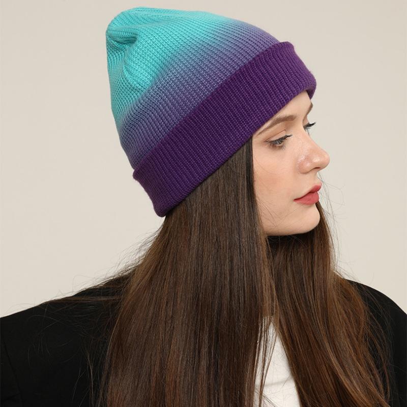 Beanies Gradient Hedging Knitted Hat For Women Tie-Dye Colorful Warm All Matching Casual
Beanies Gradient Hedging Knitted Hat For Women Tie-Dye Colorful Warm All Matching Casual