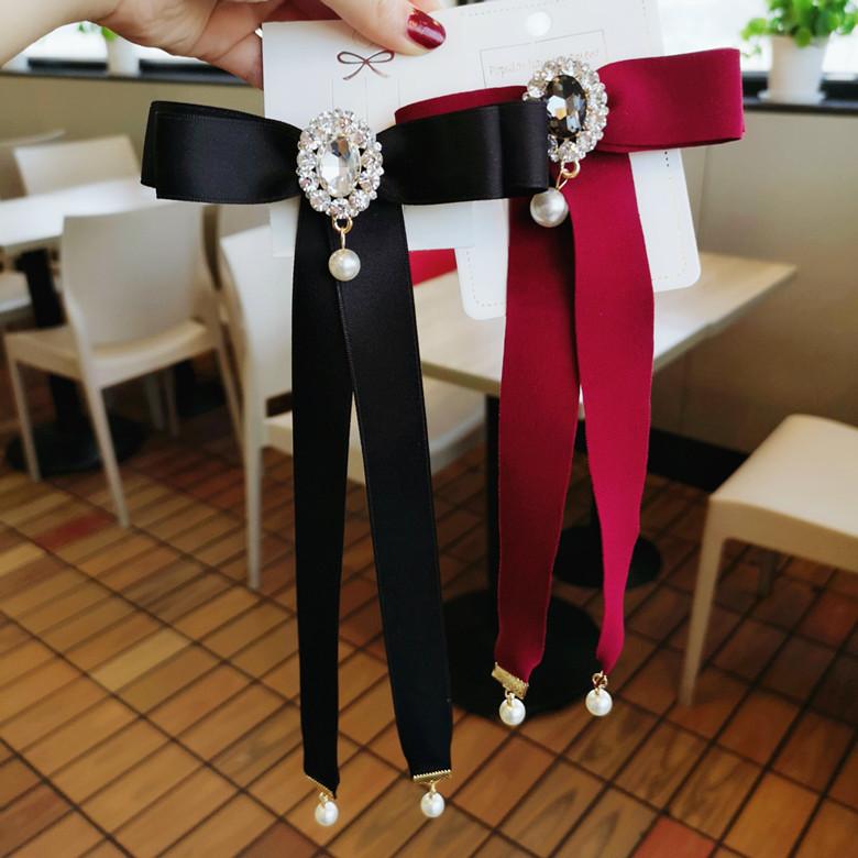Pins, Brooches Fabric Bow Tie Brooch Rhinestones Pearl Necktie Cravat Shirt Collar Pin Luxulry Jewelry For Women Accessories
Pins, Brooches Fabric Bow Tie Brooch Rhinestones Pearl Necktie Cravat Shirt Collar Pin Luxulry Jewelry For Women Accessories