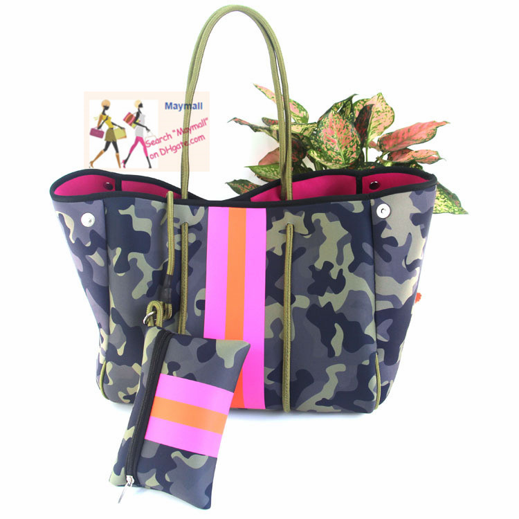 Maymall Big Neoprene Beach Bag Waterproof Camo Green Pink Striped Snake Print Shoulder Tote Bags with Inner Pockets Zipper for Travel Gym Swimming
Maymall Big Neoprene Beach Bag Waterproof Camo Green Pink Striped Snake Print Shoulder Tote Bags with Inner Pockets Zipper for Travel Gym Swimming
