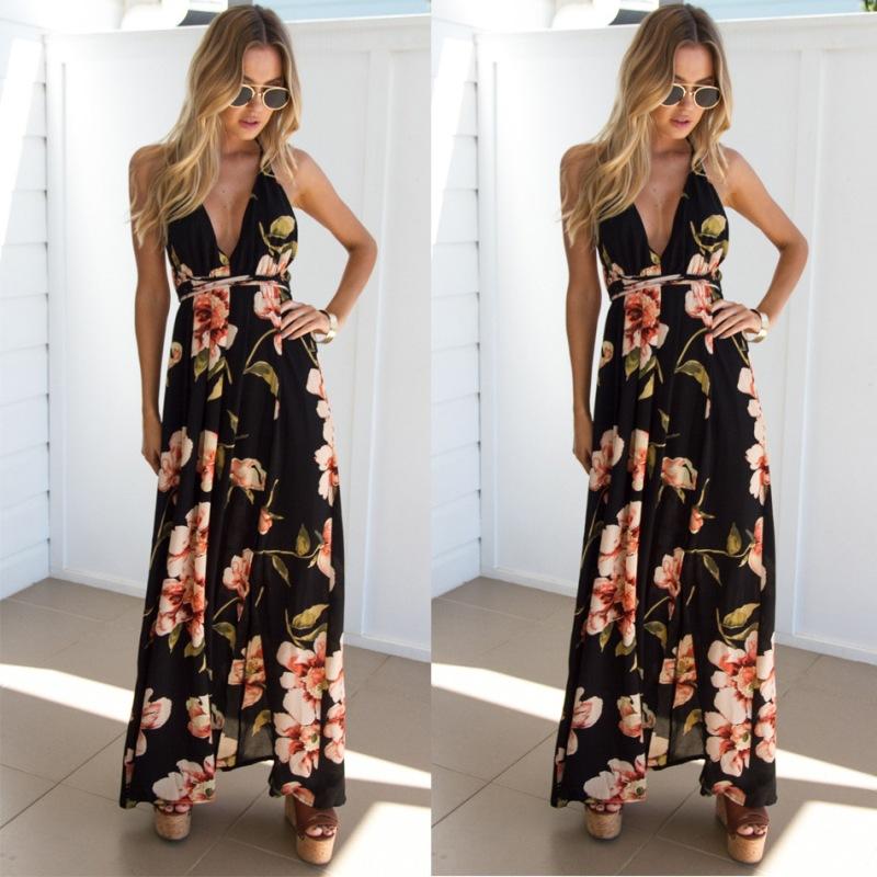 Casual Dresses Summer Dress 2022 Floral Vestidos Mujeres Sexy Maxi Long Pleated Backless Robe Femme Longue Evenning-dress, Black;gray
Casual Dresses Summer Dress 2022 Floral Vestidos Mujeres Sexy Maxi Long Pleated Backless Robe Femme Longue Evenning-dress, Black;gray