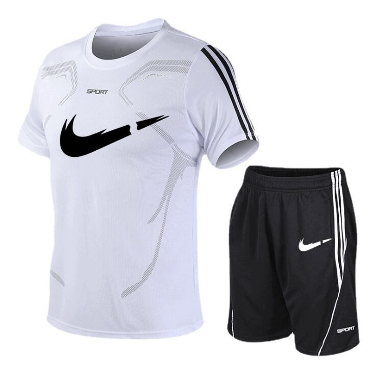 Summer 2021 Fashion Leisure brand Men's Tracksuit Sportswear Track Suits Male Sweatsuit Short Sleeves T shirt 2 piece set High Quality, Gray
Summer 2021 Fashion Leisure brand Men's Tracksuit Sportswear Track Suits Male Sweatsuit Short Sleeves T shirt 2 piece set High Quality, Gray