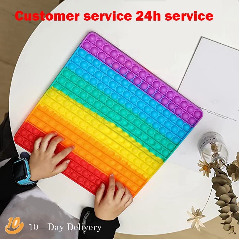 Large 30 CM Big Size Push It Fidget Toys Push Bubble School Bag Board Pendant Hot Selling Adult Decompression Toy Children Anti-Stress
Large 30 CM Big Size Push It Fidget Toys Push Bubble School Bag Board Pendant Hot Selling Adult Decompression Toy Children Anti-Stress