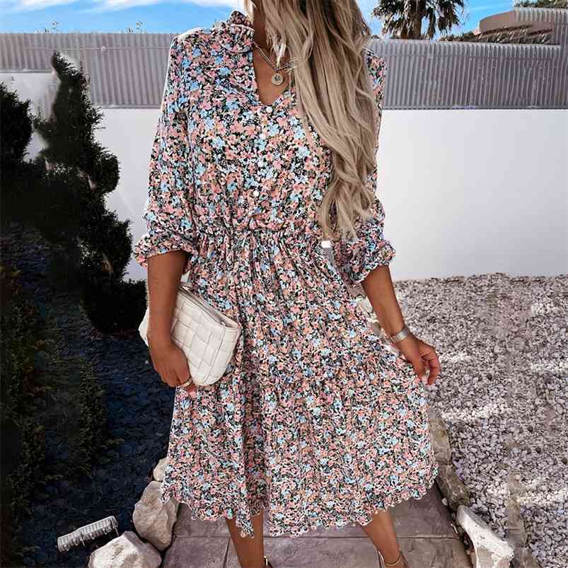Vintage Floral Print Maxi Dresses For Women Summer Long Sleeve V-Neck Ruffles Ladies Spring Casual Party Dress Vestidos 210701, Light blue
Vintage Floral Print Maxi Dresses For Women Summer Long Sleeve V-Neck Ruffles Ladies Spring Casual Party Dress Vestidos 210701, Light blue