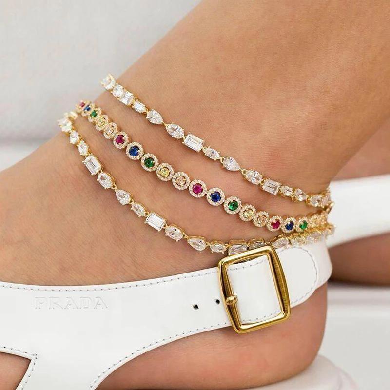 Anklets 2022 Fashion Leg Jewelry Geometric Tear Drop Square White Cz Paved Link Chain Foot Anklet For Women Summer Beach Style Gift, Red;blue
Anklets 2022 Fashion Leg Jewelry Geometric Tear Drop Square White Cz Paved Link Chain Foot Anklet For Women Summer Beach Style Gift, Red;blue