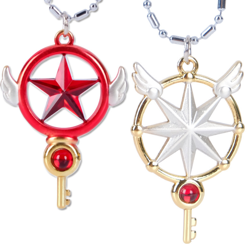 Japan Anime Cartoon Variety Sakura Necklace Pendant Magic Card Girl Sakura Star Key Bird White Rabbit Necklaces Female Women
Japan Anime Cartoon Variety Sakura Necklace Pendant Magic Card Girl Sakura Star Key Bird White Rabbit Necklaces Female Women
