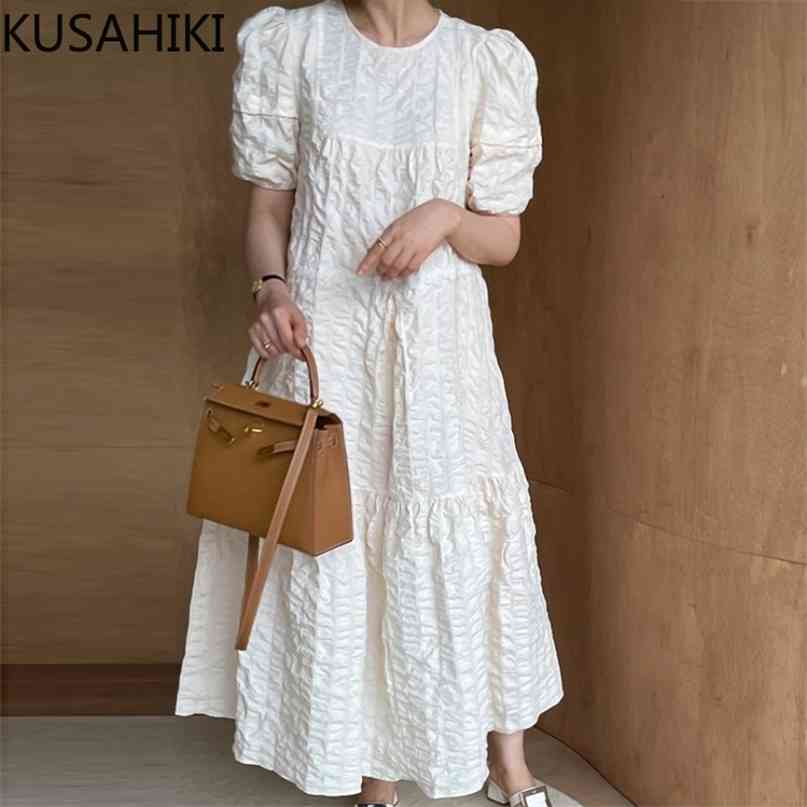 Summer Sweet Puff Sleeve Woman Dress Korean Causal O-neck Vestidos Femme High Waist A-line Dresses 6J363 210603, Apricot
Summer Sweet Puff Sleeve Woman Dress Korean Causal O-neck Vestidos Femme High Waist A-line Dresses 6J363 210603, Apricot