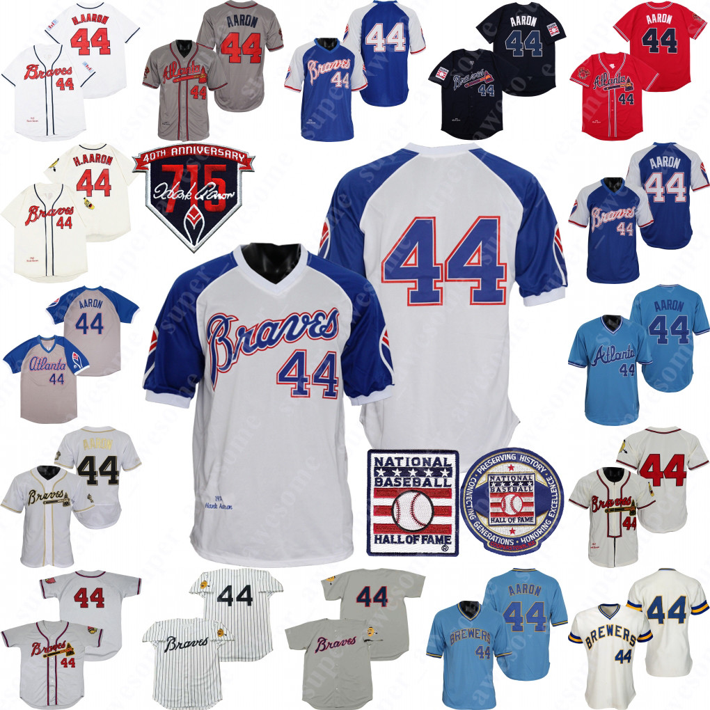 Hank Aaron Jersey Baseball 1963 1974 1957 Hall Of Fame 715 Patch Pullover White Red Cream Blue, Gray pullover
Hank Aaron Jersey Baseball 1963 1974 1957 Hall Of Fame 715 Patch Pullover White Red Cream Blue, Gray pullover