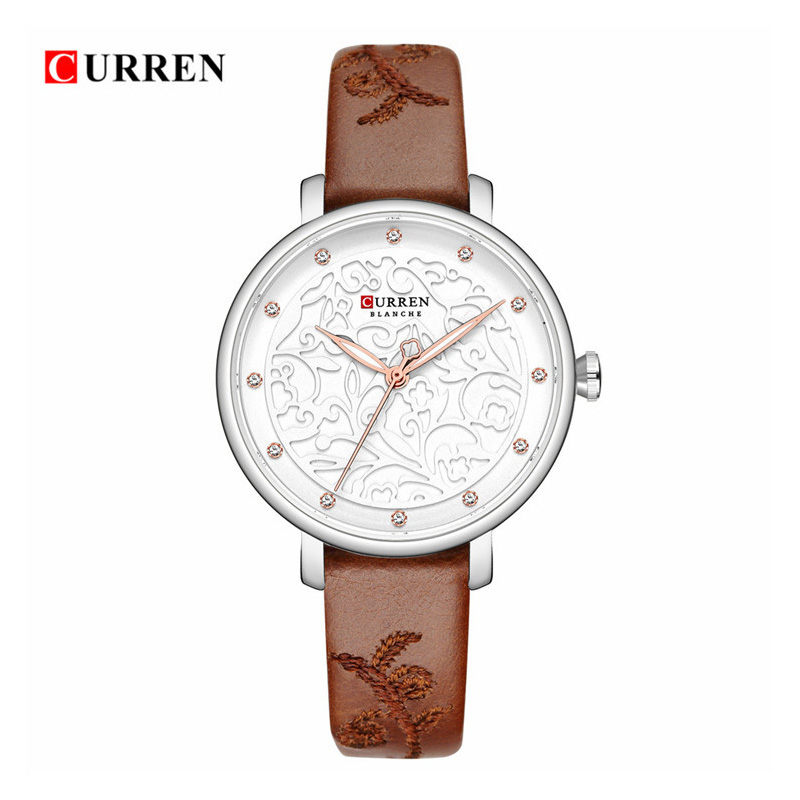CURREN 9046 Watches Women Pink Leather Strap Clocks ladies Clock Female Wrist Watch elegant lady wristwatch with Hollow Out Dial Metal 3D Embossed Flowers, Pink rose white
CURREN 9046 Watches Women Pink Leather Strap Clocks ladies Clock Female Wrist Watch elegant lady wristwatch with Hollow Out Dial Metal 3D Embossed Flowers, Pink rose white