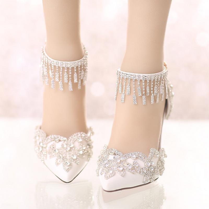 Dress Shoes White Pointed Crystal Wedding Thin Heel Super High Heels Bridal Rhinestone Buckle Tassel Female Red Bottoom Sandals, White 7cm
Dress Shoes White Pointed Crystal Wedding Thin Heel Super High Heels Bridal Rhinestone Buckle Tassel Female Red Bottoom Sandals, White 7cm