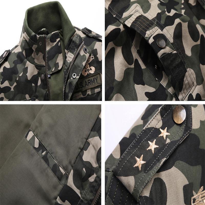 Men's Jackets Winter Mens Bomber Jacket Casual Army Camo Baseball Coats Man Slim Outwear Windbreaker Tactical Clothing 6XL