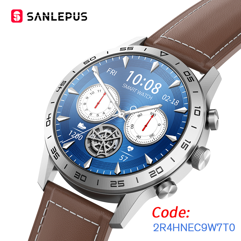 2021 NEW SANLEPUS Wireless Charging Smart Watch 454*454 HD Screen Waterproof Smartwatch Mens Fitness Bracelet For Android Appleg, Black-leather 
2021 NEW SANLEPUS Wireless Charging Smart Watch 454*454 HD Screen Waterproof Smartwatch Mens Fitness Bracelet For Android Appleg, Black-leather