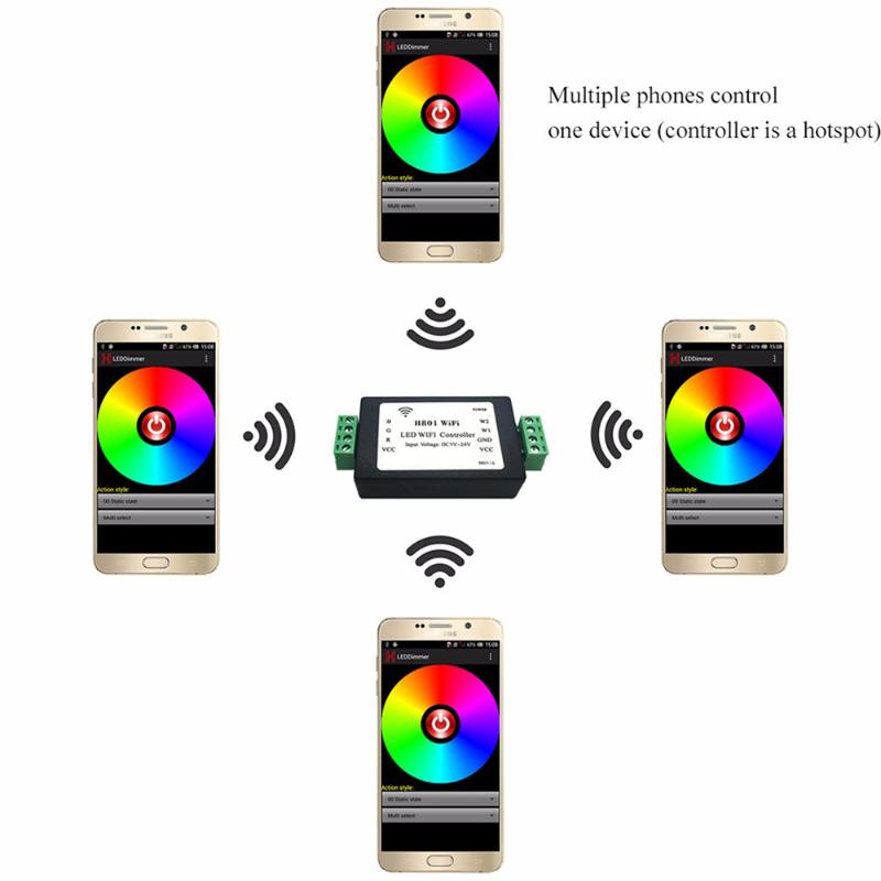 LED WIFI Controller 12V Strip Lamp Dimmer RGB Control Android Smart Phone For 3528 Light H801 Controllers
LED WIFI Controller 12V Strip Lamp Dimmer RGB Control Android Smart Phone For 3528 Light H801 Controllers
