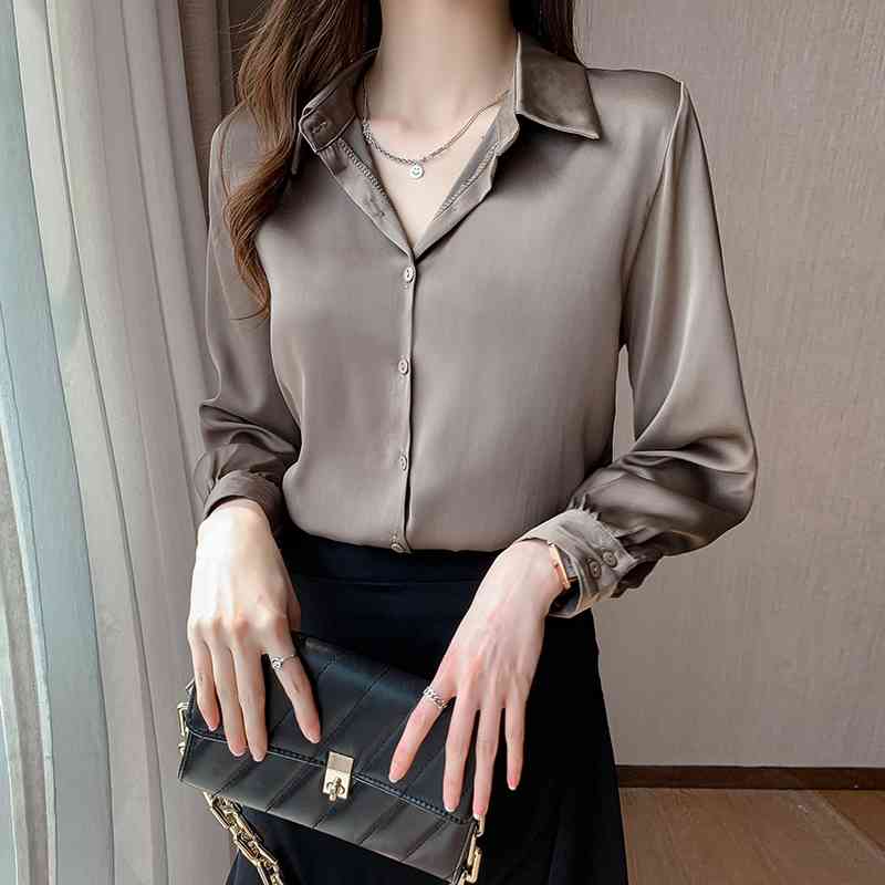 Korean Chiffon Women Shirts Summer Turn-down Collar Lady Blouses Woman Tops Plus Size Blusas Mujer De Moda 210531