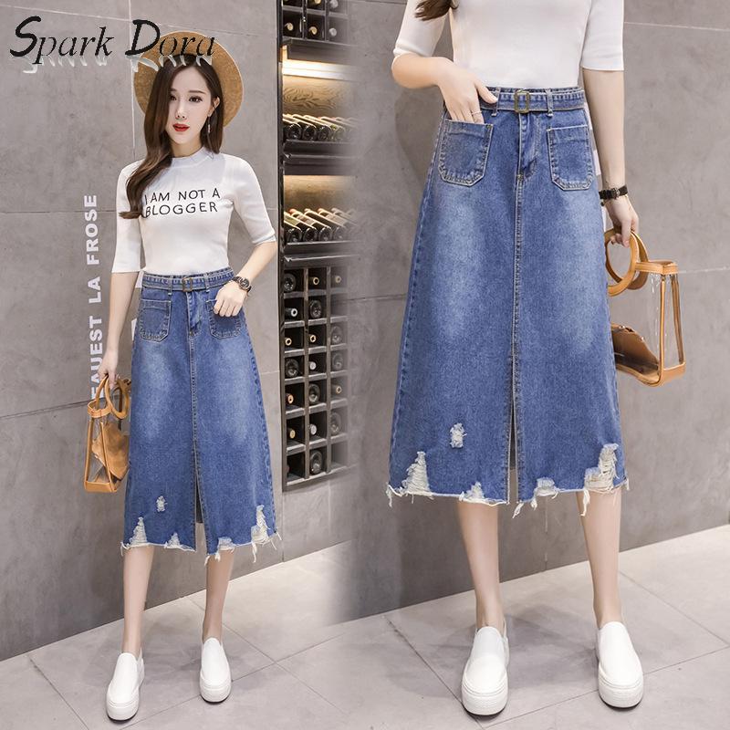 Skirts SparkDora 2021 Students' High Waist Fringe A-line Skirt With Split Front Hole Large Size Denim Medium Length, Black
Skirts SparkDora 2021 Students' High Waist Fringe A-line Skirt With Split Front Hole Large Size Denim Medium Length, Black