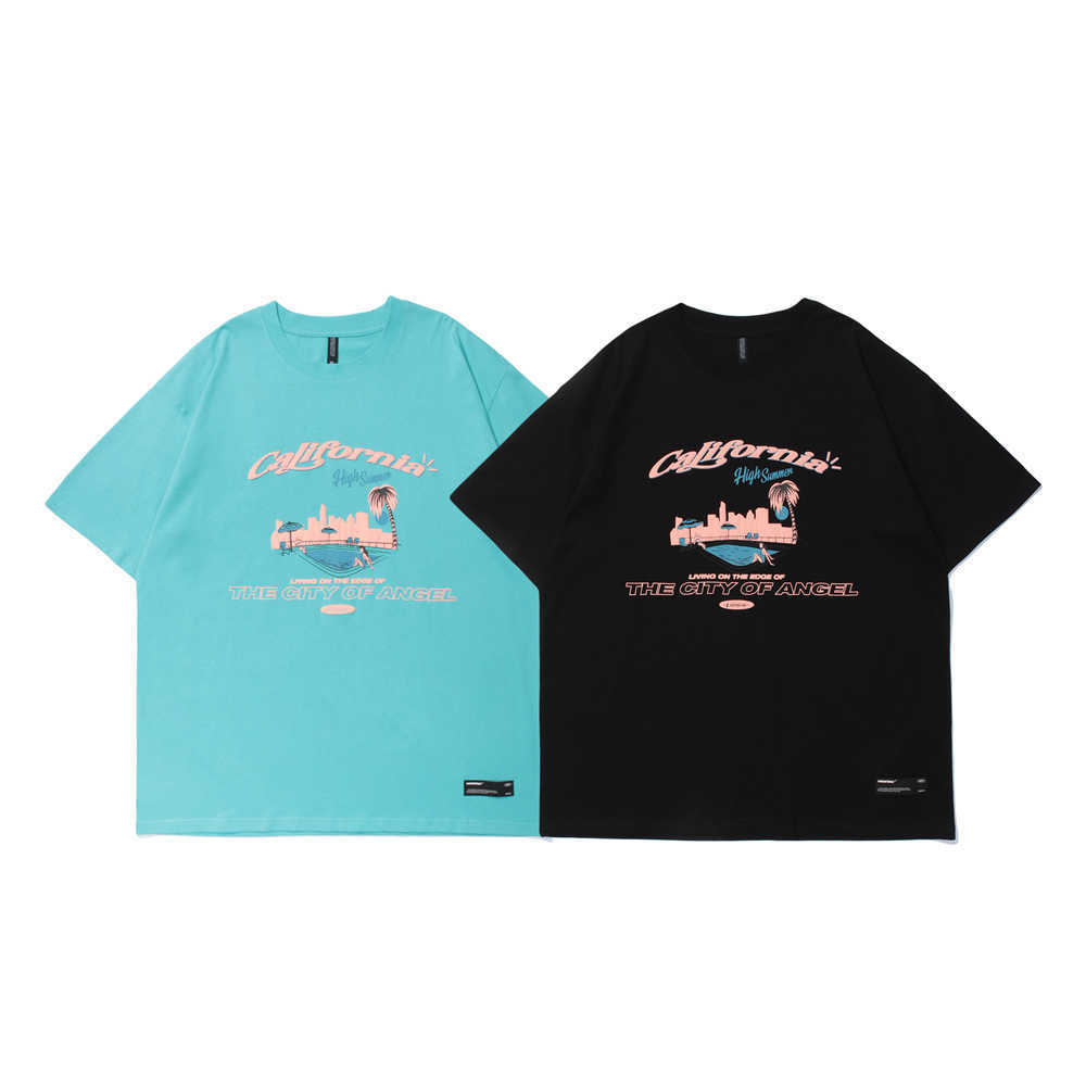 Men's T Shirt Digital Print Hip Hop Streetwear Tshirt Summer Harajuku Cotton Casual Short Sleeve T-Shirt Summer Shirt Tops 210601