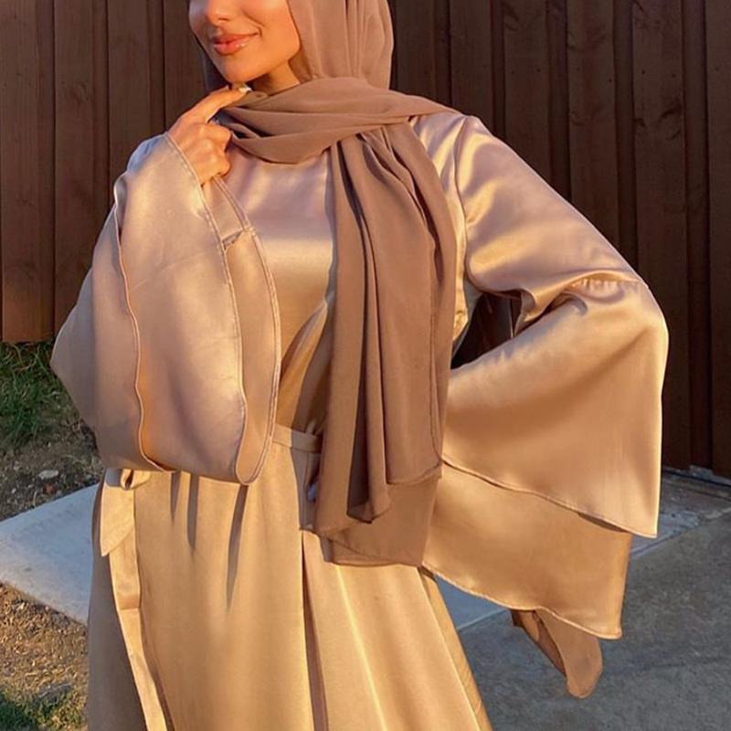 Ethnic Clothing 2021 Muslim Robe Longue Ramadan Eid Abaya Fashion Satin Summer Dresses Abayas Islam Caftan
Ethnic Clothing 2021 Muslim Robe Longue Ramadan Eid Abaya Fashion Satin Summer Dresses Abayas Islam Caftan