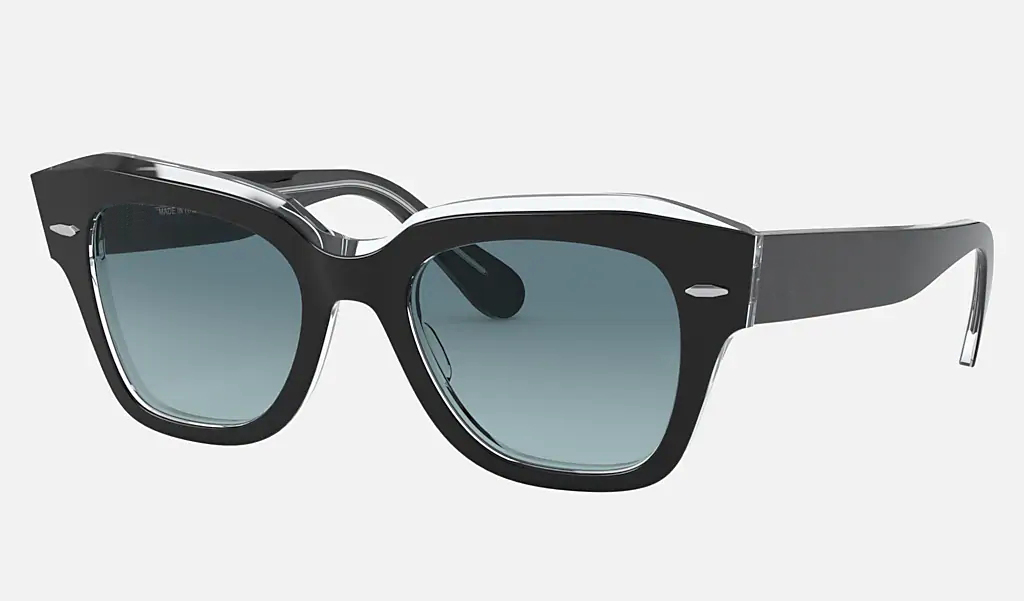 Luxury brand Luxury State Street Eyeglass Glass Lenses Sunglasses Men Women Glass Lenses with Acetate Frame Fashion Sun Glasses Male Female Lentes De 