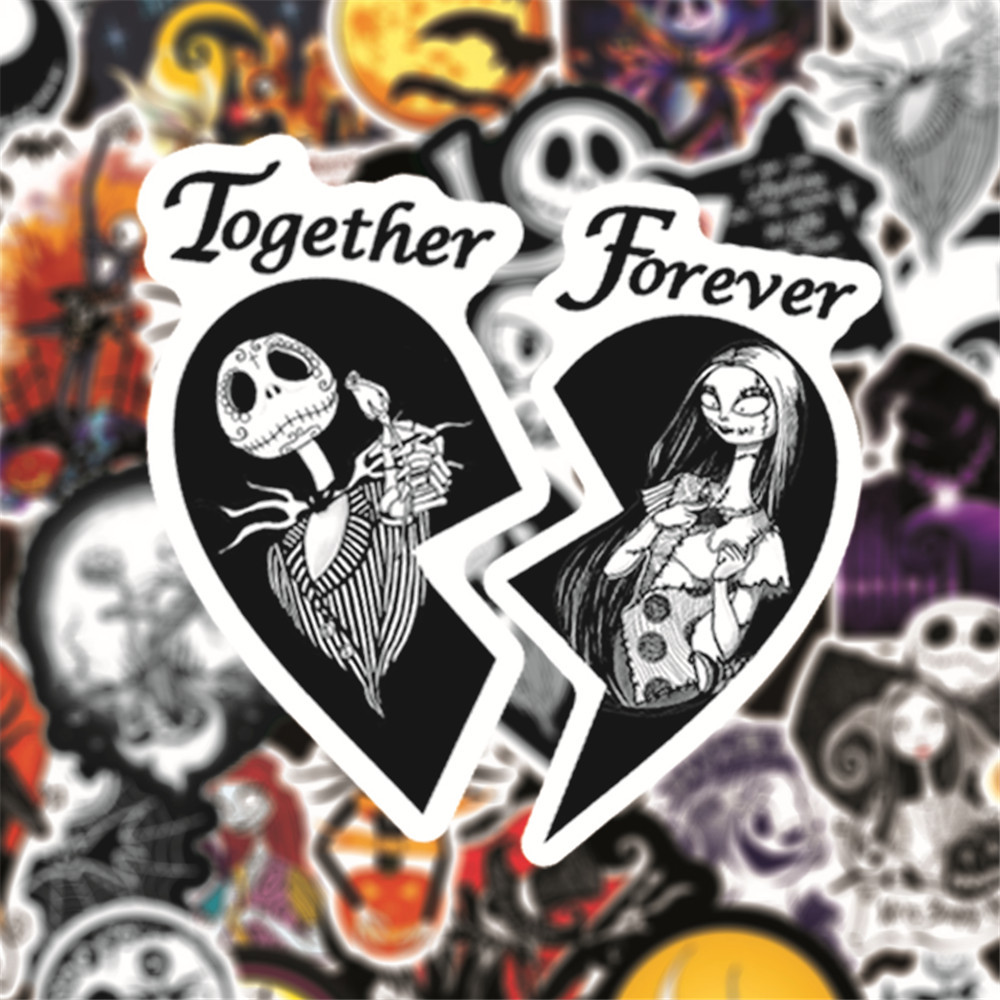 50pcs Nightmare Before Christmas Halloween Movie Sticker fans anime paster Cosplay scrapbooking phone laptop decoration - view 4