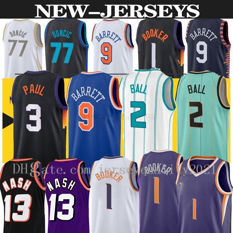 Top Men Basketball Jerseys 77 Doncic LaMelo 2 Ball 9 Barrett Ewing 33 Jersey Devin 1 Booker Steve 13 Nash New Blue White Breathable S-2XL, Black;red
Top Men Basketball Jerseys 77 Doncic LaMelo 2 Ball 9 Barrett Ewing 33 Jersey Devin 1 Booker Steve 13 Nash New Blue White Breathable S-2XL, Black;red