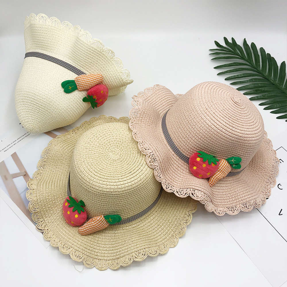 Korean children's straw hat summer sun strawberry decorative outdoor travel fashion, Yellow
Korean children's straw hat summer sun strawberry decorative outdoor travel fashion, Yellow