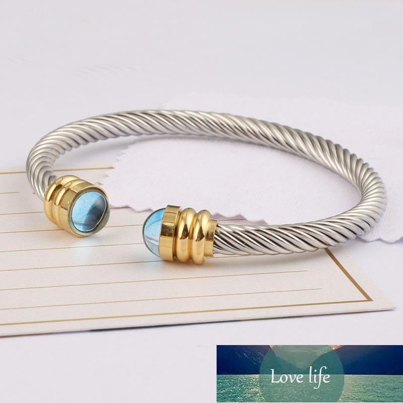 Bangle Wholesale Stainless Steel Cable Bracelet Cuff Blue Bead Fashion Jewelry Fine Wrist Accessories Hand Ornament Realizable Factory price, Black
Bangle Wholesale Stainless Steel Cable Bracelet Cuff Blue Bead Fashion Jewelry Fine Wrist Accessories Hand Ornament Realizable Factory price, Black