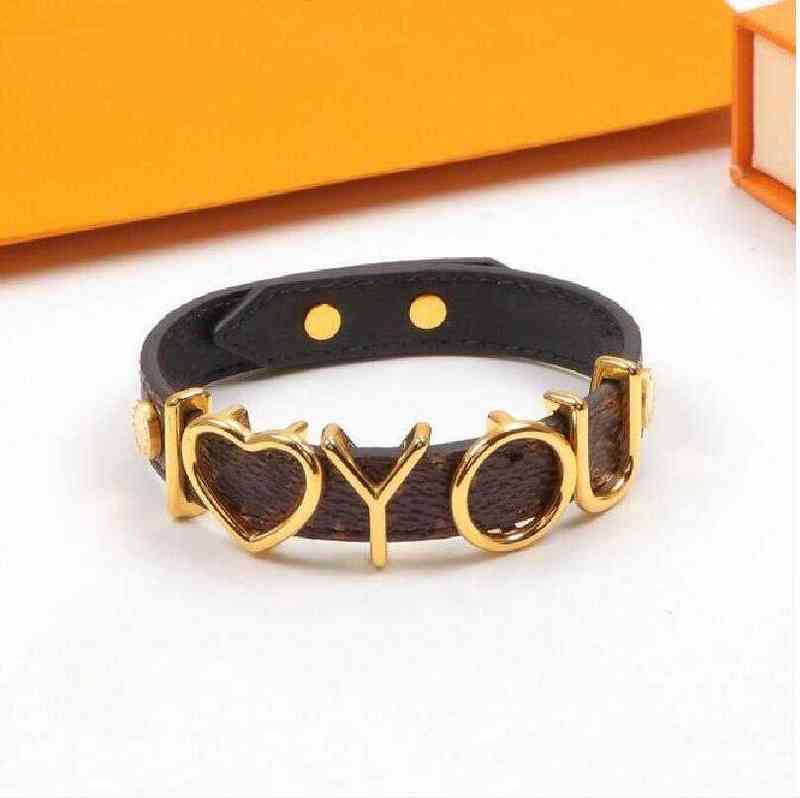 Designer Women Men Bracelets Couple Jewelry Love Letter Rose Gold Bracelet Simple Bangles Charm gift
Designer Women Men Bracelets Couple Jewelry Love Letter Rose Gold Bracelet Simple Bangles Charm gift