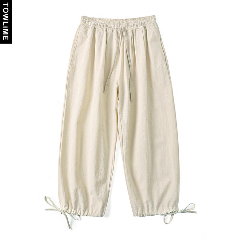 Harajuku Summer Men's Ankle-Length Harem Pants Korean Streetwear Mens Thin Track Trousers Male Chic Solid Color Sweatpants