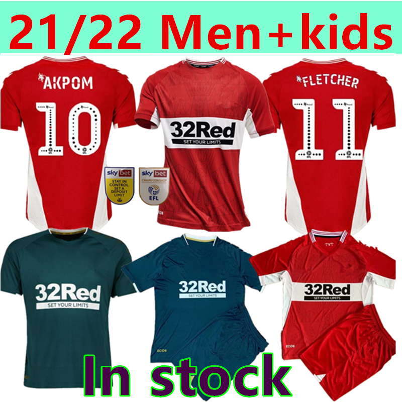2021 2022 MIDDLESBROUGH soccer jerseys Ashley Michael Fletcher FLINT WING ASSOMBALONGA AKPOM 21/22 home red away blue football shirts Men+kids kit, Black;yellow 
2021 2022 MIDDLESBROUGH soccer jerseys Ashley Michael Fletcher FLINT WING ASSOMBALONGA AKPOM 21/22 home red away blue football shirts Men+kids kit, Black;yellow