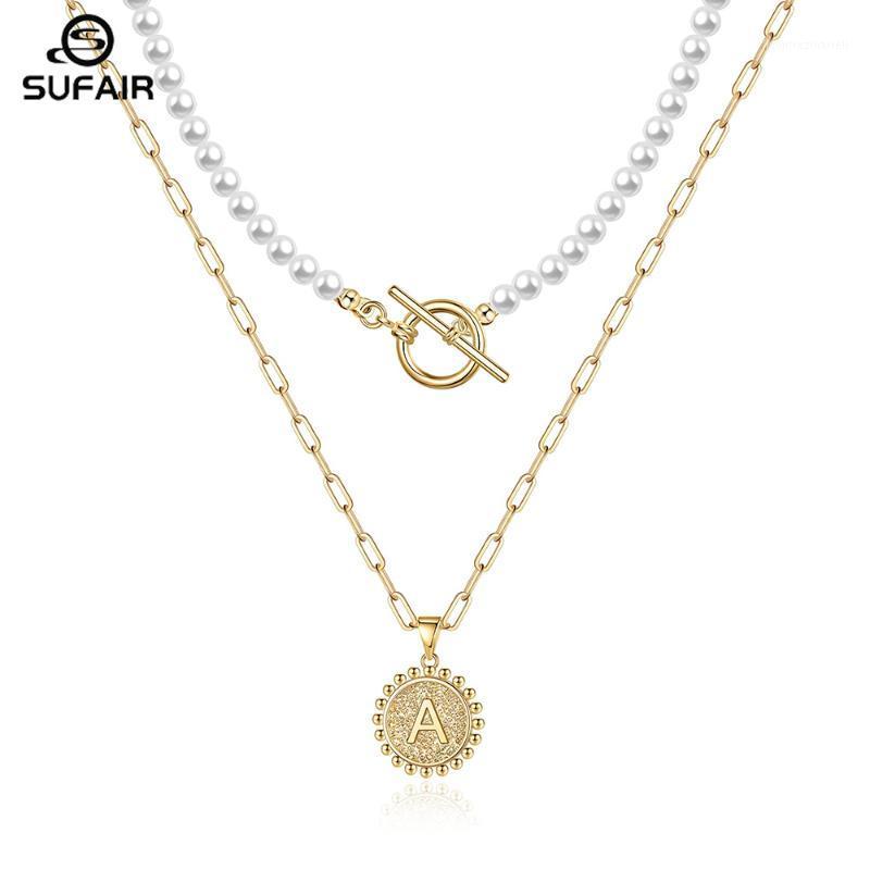 Chains Sufair 26 Initial Freshwater Pearl Layered Chain Necklace For Women 14k Gold Filled Toggle Clasp Coin Letter Pendant
Chains Sufair 26 Initial Freshwater Pearl Layered Chain Necklace For Women 14k Gold Filled Toggle Clasp Coin Letter Pendant
