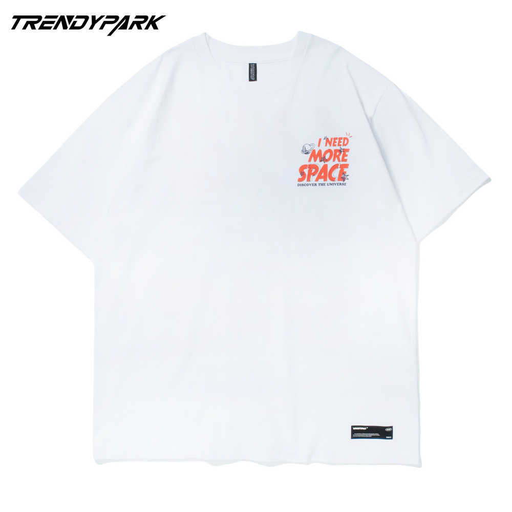 Men's Letters Harajuku T-Shirt Hip Hop Oversized Print T Shirt Cotton Casual Summer Short Sleeve Tshirt Black Clothing Tops 210601