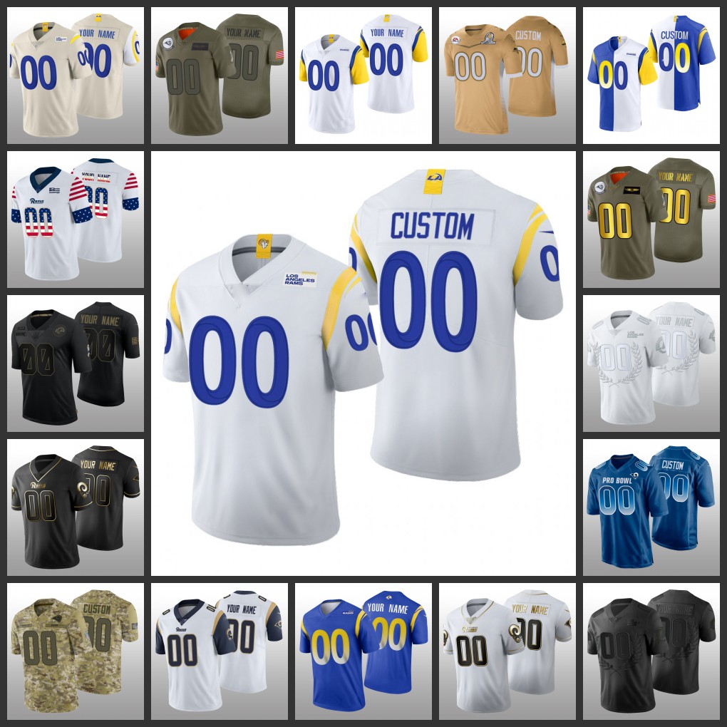 Los Angeles's Rams's Jersey Men Women Youth Camo Olive Golden #00 Custom Golden Edition-image