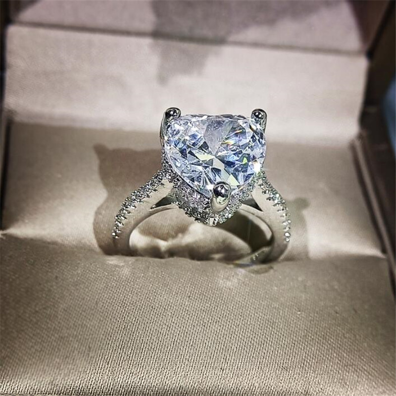 Choucong Classical Jewelry Set Sterling Sier Pear Cut Multi Color Topaz CZ Dia Gemstones Eternity Women Wedding Band Dangle Earring Engagement Ring Gi