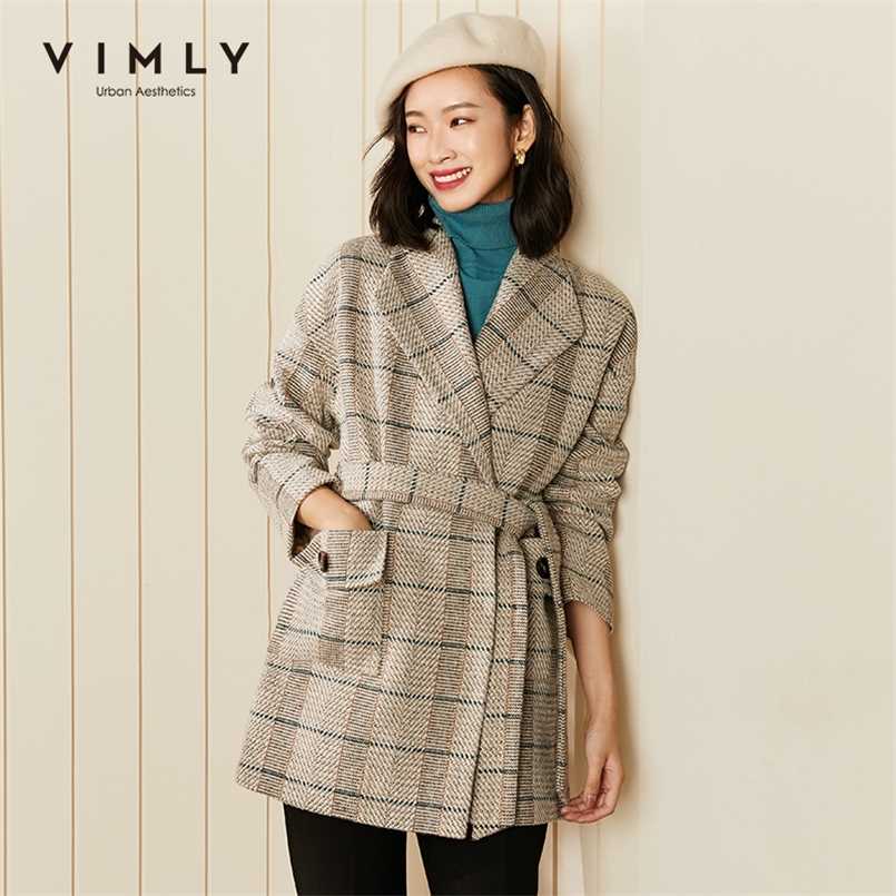 VIMLY Winter Plaid Coats and jackets for women Fashion Lapel Pockets Belt Overcoat Elegant Female Blazer Woolen Coat F2998 211110, Apricot blue plaid
VIMLY Winter Plaid Coats and jackets for women Fashion Lapel Pockets Belt Overcoat Elegant Female Blazer Woolen Coat F2998 211110, Apricot blue plaid