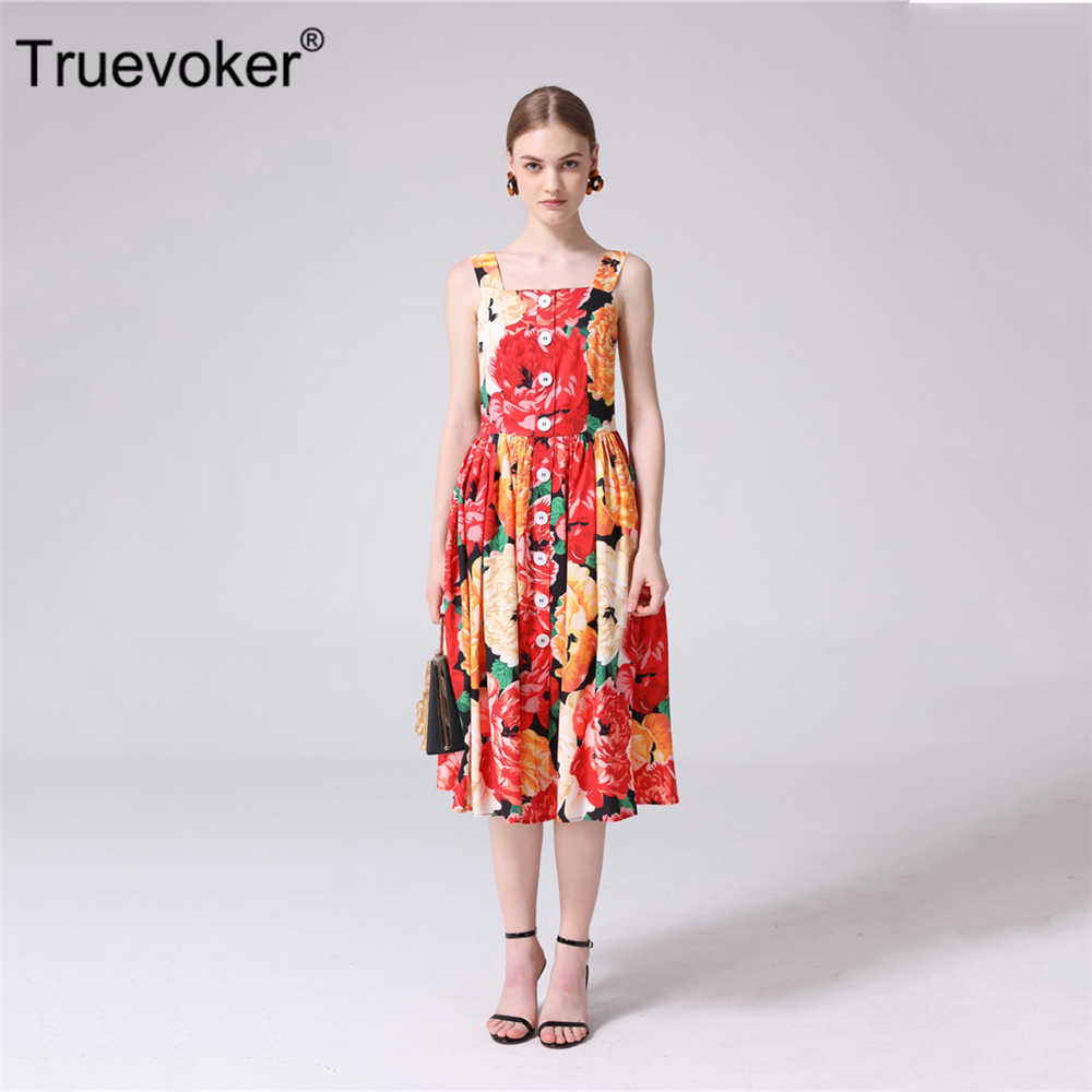 Truevoker Summer Designer Holiday Dresse's High End Multicolor Floral Front Buttons Mid Calf Spaghetti Strap Vestidos 210602, Blue
Truevoker Summer Designer Holiday Dresse's High End Multicolor Floral Front Buttons Mid Calf Spaghetti Strap Vestidos 210602, Blue
