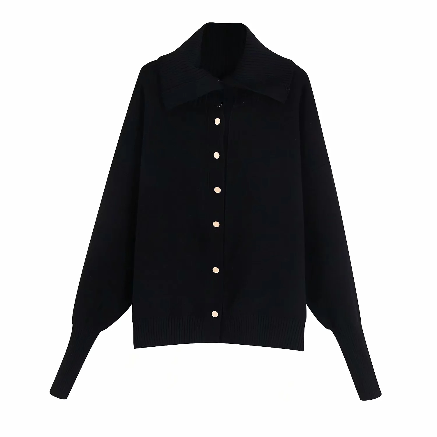 winter black cardigan women knitted sweater causal button long sleeve mujer warm jumper top thick 210521