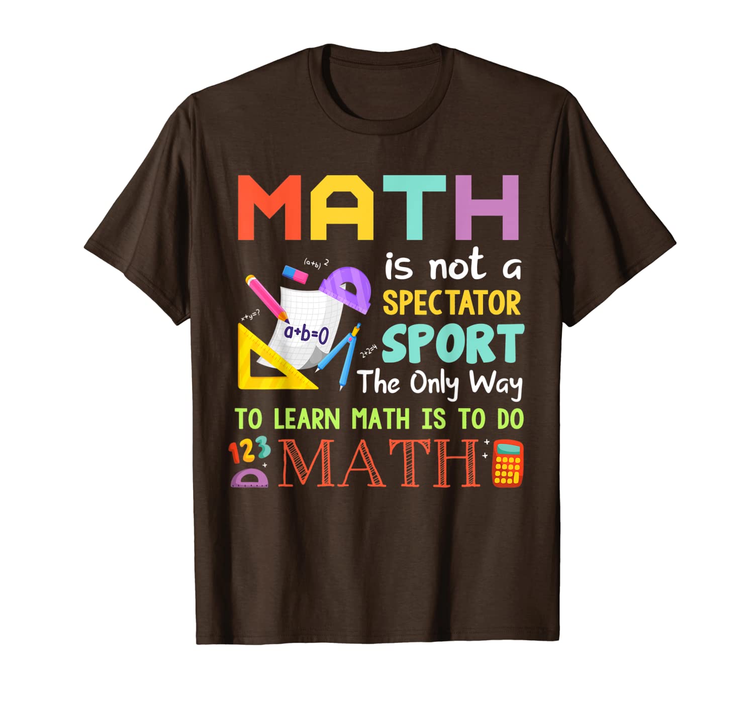 math is not a spectator sport funny math teacher gift shirt t-shirt, White;black
math is not a spectator sport funny math teacher gift shirt t-shirt, White;black