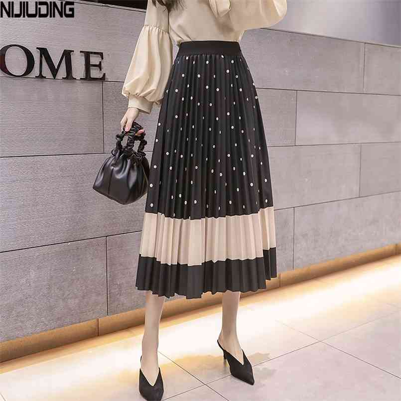 Spring Summer Fashion Printed Pleated Skirt Female Long Section Elastic Waist Big Swing Mid-length s 210708, Grid khaki
Spring Summer Fashion Printed Pleated Skirt Female Long Section Elastic Waist Big Swing Mid-length s 210708, Grid khaki