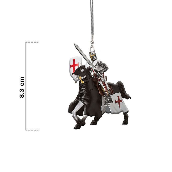 New Knight Templar Riding Horse Hanging Ornament Interior Car Pendant Home Room Decor Accessories