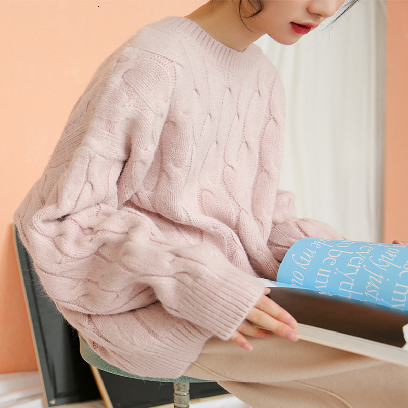 women's sweaters female round-collar cashmere sweater, long-sleeve shirt with solid torsion korean version o0on, White;black
women's sweaters female round-collar cashmere sweater, long-sleeve shirt with solid torsion korean version o0on, White;black