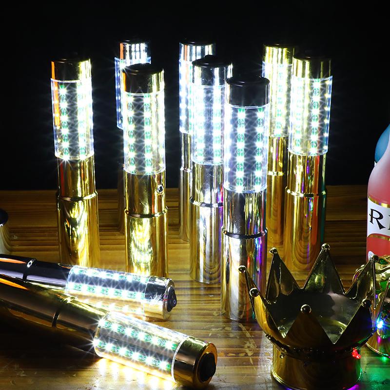 Party Decoration Silver Or Gold Rechargeable LED STROBE TOPPER Bottle Service Sparkler For Vip Nightclubs Sparklers1795397