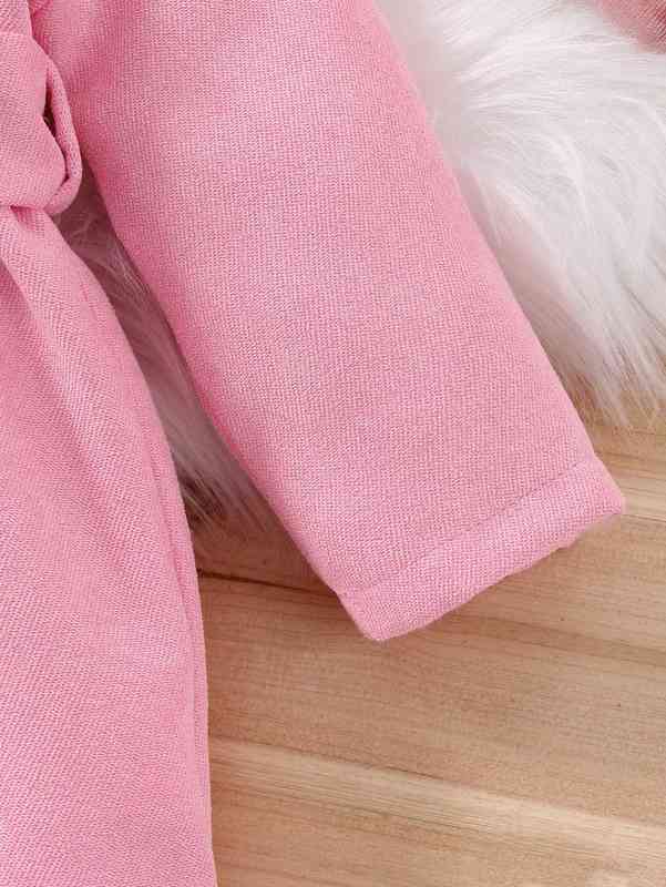 Baby Button Front Belted Corduroy Coat SHE