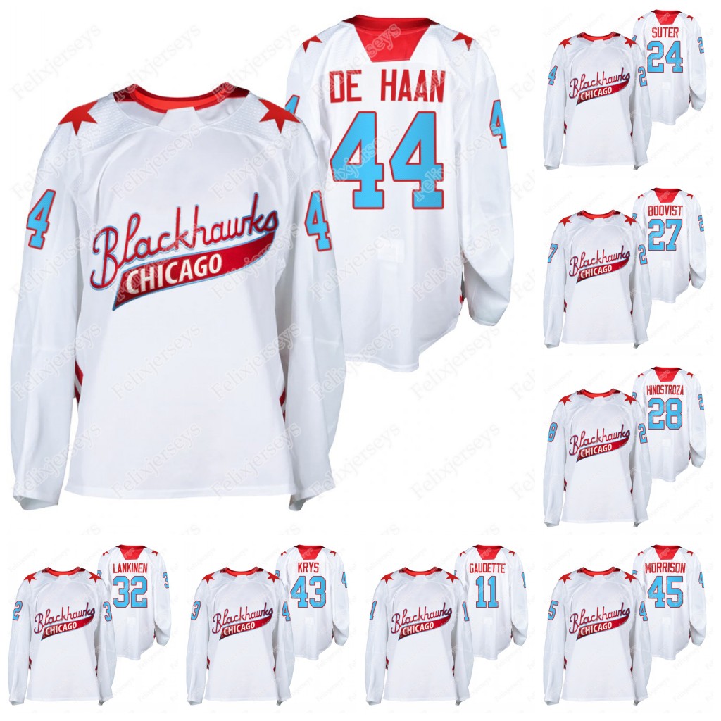 Chicago Blackhawks 2021 One Community Night Jersey Adam Gaudette Pius Suter Vinnie Hinostroza Kevin Lankinen Calvin de Haan Cam Morrison Joh, Black;red
Chicago Blackhawks 2021 One Community Night Jersey Adam Gaudette Pius Suter Vinnie Hinostroza Kevin Lankinen Calvin de Haan Cam Morrison Joh, Black;red