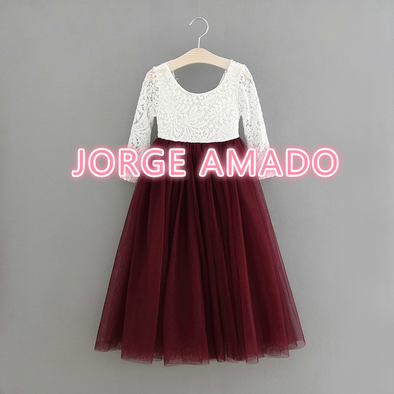 Girl's Dresses Girl Princess Mid Calf Length Wedding Party Eyelash Back White Lace Beach Children Clothing E15177 IKFK, Plum red
Girl's Dresses Girl Princess Mid Calf Length Wedding Party Eyelash Back White Lace Beach Children Clothing E15177 IKFK, Plum red