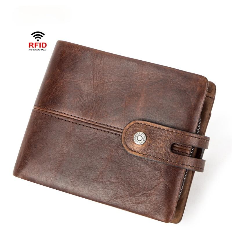 Men's Wallets RFID Anti Theft Genuine Leather Wallet Men Vertical Business Card Holder Male Snap Zipper Purse Bag Man, Black
Men's Wallets RFID Anti Theft Genuine Leather Wallet Men Vertical Business Card Holder Male Snap Zipper Purse Bag Man, Black