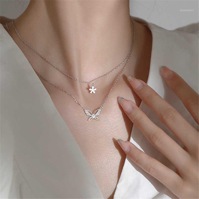 Chains Silver Sterling Layer Butterfly Charm Pendants Necklace For Girls Fashion Party Dz224
Chains Silver Sterling Layer Butterfly Charm Pendants Necklace For Girls Fashion Party Dz224