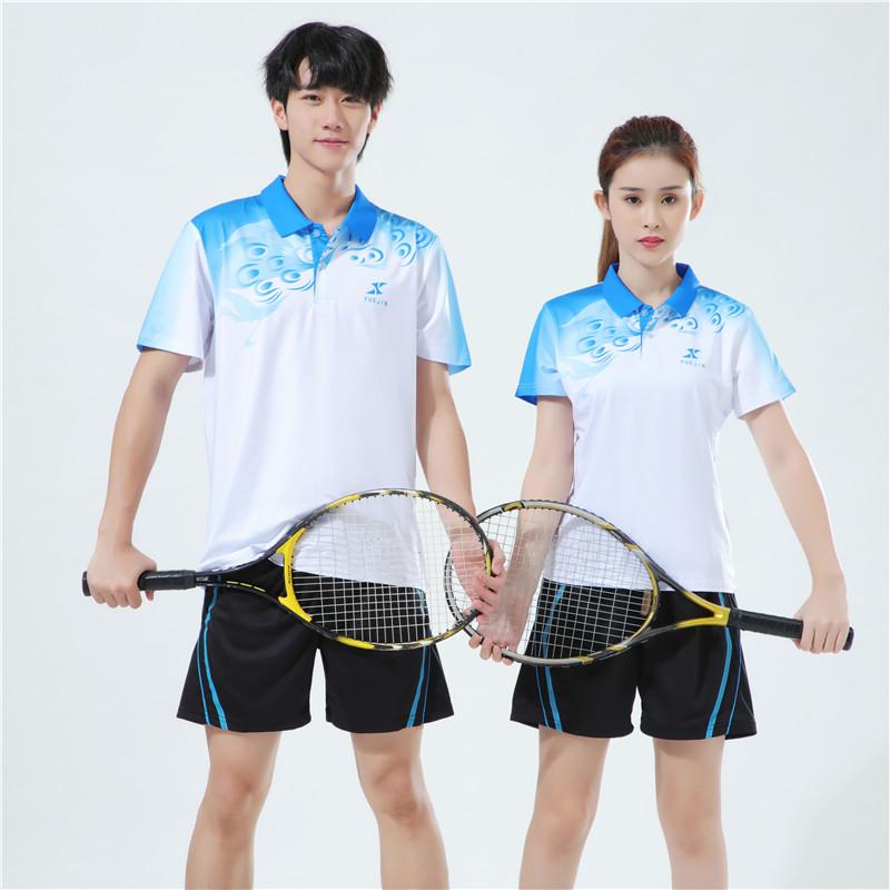 

Badminton Suit Men's And Women's Summer Jacket Shorts Match Short Sleeve T-shirt Table Tennis Uniform Sportswear G Sets